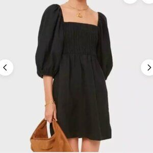 Brand New J Crew Puff  Black Dress